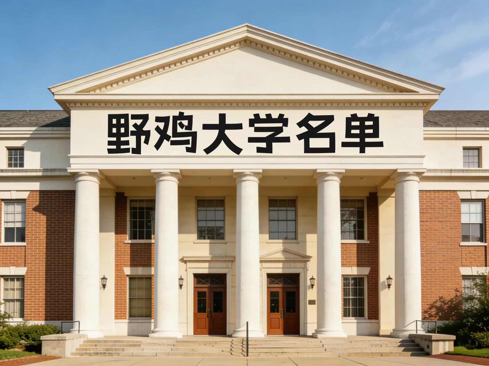 速查“野鸡大学”全名单